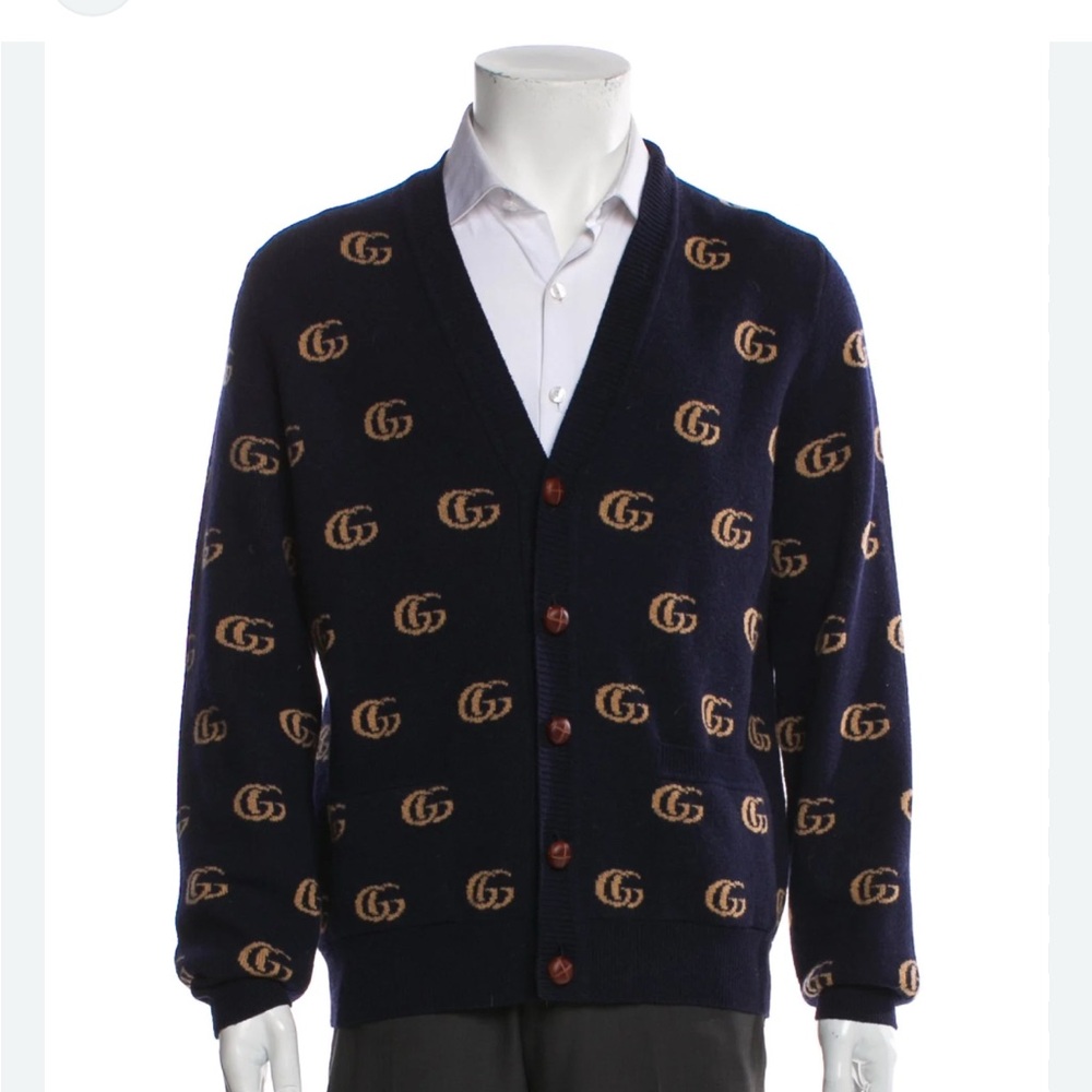 Gucci Dark Blue GG Cardigan